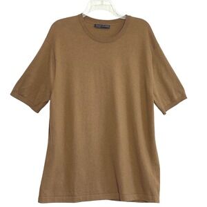 Paul James Mens XL 100% Cotton Short Sleeve Knit Crew‎ Neck Sweater Top